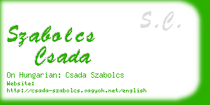 szabolcs csada business card